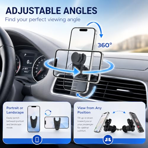 2X-Hold Magnetic Car Mount for PopSockets, Socket Car Phone Holder AC Vent - style: Car Mount
