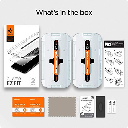 Spigen GlasTR EZ FIT Screen Protector for iPhone 12/12 Pro (6.1 inch) | Tempered glass, including installation kit, crystal clear, scratch-resistant, case-friendly, 9H hardness film - size: iPhone 12 Pro / iPhone 12
