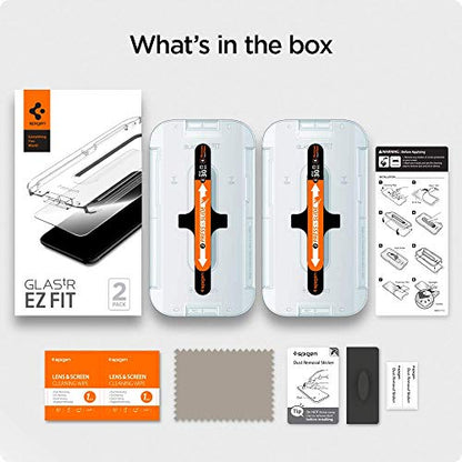 Spigen GlasTR EZ FIT Screen Protector for iPhone 12/12 Pro (6.1 inch) | Tempered glass, including installation kit, crystal clear, scratch-resistant, case-friendly, 9H hardness film - size: iPhone 12 Pro / iPhone 12