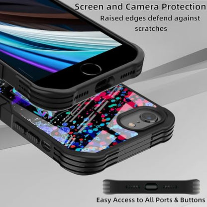 Protective Case Compatible with iPhone se 2022 2023 6/7/8 - Gaming | Hard PC Back Soft TPU Frame, Anti-Slip Shockproof, Stylish Printed Phone Cover Suitable for Men and Women - color: Gaming