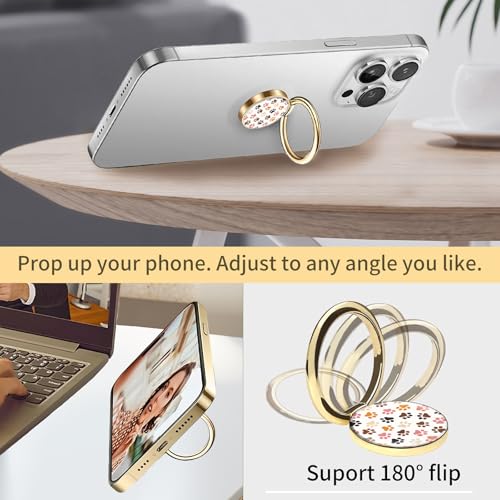 Cell Phone Ring Holder, Cute Phone Ring Grip Stand, 360°Rotation Funny Metal Kickstand Finger Grip Cute Dog Paws - color: Cute Dog Paws