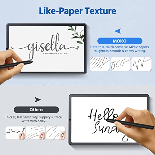 MoKo PET Matte Screen Protector for Samsung Galaxy Tab S6 Lite 10.4 2024/2022 (P613/P619) & 2020 (SM-P610/P615), [Paper-feeling Film Writing for S-Pen] 2-Pack Anti-Glare Premium PET Film, Matte