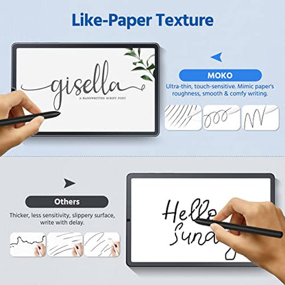 MoKo PET Matte Screen Protector for Samsung Galaxy Tab S6 Lite 10.4 2024/2022 (P613/P619) & 2020 (SM-P610/P615), [Paper-feeling Film Writing for S-Pen] 2-Pack Anti-Glare Premium PET Film, Matte