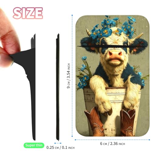 Phone Credit Card Holder Stick on, Cell Phone Pocket Self Adhesive Stretchy Stick on Wallet ID Credit Card Case Pouch Sleeve with Flap for All Smartphones, Cow Blue Flower - color: Cow Blue Flower
