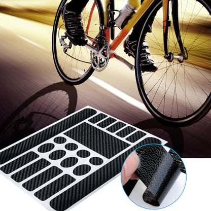 Outus 3 Pieces Bicycle Chainstay Protector - color: 2 Clear + 1 Black
