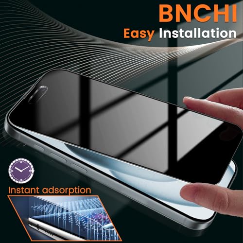 2 Pack 4 Way 360° Privacy Screen Protector for iPhone 16 Plus/ 15 Plus 6.7-Inch, Horizontal and Vertical All Around Anti-Spy 9H Tempered Glass Film, Scratch Resistant, Zero Bubbles - size: iPhone 16 Plus/iPhone 15 Plus