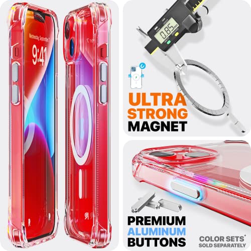 REBEL Clear Case for iPhone 14 Plus [Crystal Series Gen-4] Strong MagSafe Compatible, Anti-Scratch, Non-Yellowing, Protective Shockproof Bumpers, Metal Buttons, 6.7 Inch Phone 2023 (Crystal Clear) - color: Crystal Clear, size: iPhone 14 Plus