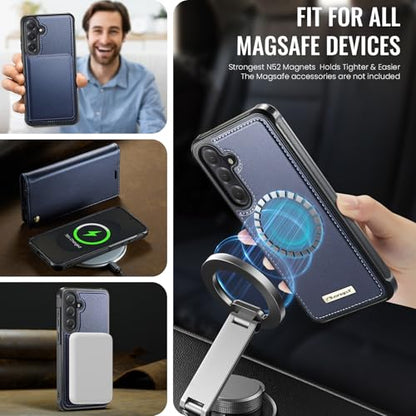 for Samsung Galaxy S26 Plus 2in1 Detachable Wallet Case, Deep Blue - color: (Detachable 2 in 1)-Deep Blue, size: Galaxy S26 Plus