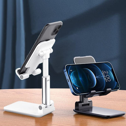 Meetuo 2 Pcs Cell Phone Stand for Desk Adjustable Desktop Phone Holder - color: Black+White