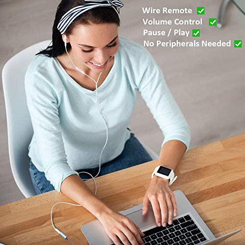 LecLooc USB A to Lightning Audio Adapter Cable USB 3.0 Male to Lightning Female HiFi Audio Headphones Converter Fit with USB A MacBook Computer PC Support Volume Control Mic Nylon Braided (Grey)
