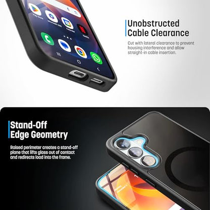 Encased SlimShield for Samsung Galaxy S26 Plus Case with Belt Clip (Compatible with MagSafe) Slim Protective Case & Holster (Black) - color: Black, size: S26 Plus