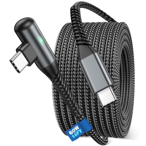 iMangoo USB C Cable 60W Fast Charging 16ft Long Braided-Durable Cord Black - color: Black