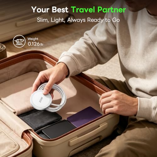 MagSafe 25W Magnetic Wireless Charger Fast Charging Pad for iPhone - color: White