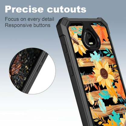 for Schok Volt Sv67q Sv67332 Case with Screen Protector, Military Grade Drop Protection, Dual Layer Hybrid Shockproof Protection TPU Phone Case for Schok Volt Sv67q, Flowers - color: Flowers