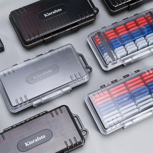 Dual Protect Waterproof SD Card Case w 36 Individual Plastic SD Card Cases - color: Transparent for 36 SD Cards（With Box）
