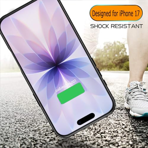 Battery Case for iPhone 17,Full Encircle 10000mAh High Capacity Rechargeable Portable Charger Case Extended Battery Pack Compatible with iPhone 17 (6.3 inch) Wireless Charging Cover with Carplay-Black - size: iPhone 17 (6.3 inch)