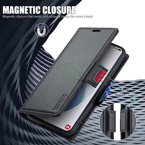 Samsung Galaxy S21 FE 5G Wallet Case with Card Holder RFID Blocking Kickstand Magnetic,Leather Flip Case Wallet for Samsung Galaxy S21 FE 5G 6.4 Inch (Fashion Black) - color: Fashion Black, size: S21 FE 6.4"
