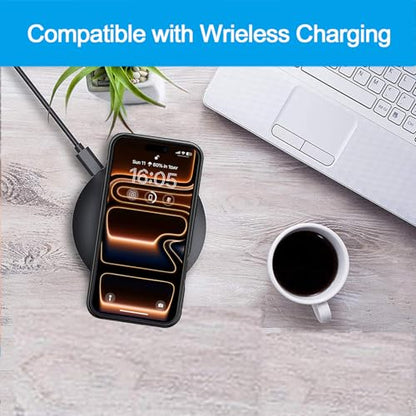 Battery Case for iPhone 17 Pro, 10000mAh Pack Rechargeable Charger Case Support Carplay with Wireless Charging Compatible for iPhone 17 Pro (6.3 inch) External Battery Charging Cover (Black) - size: iPhone 17 Pro-Black