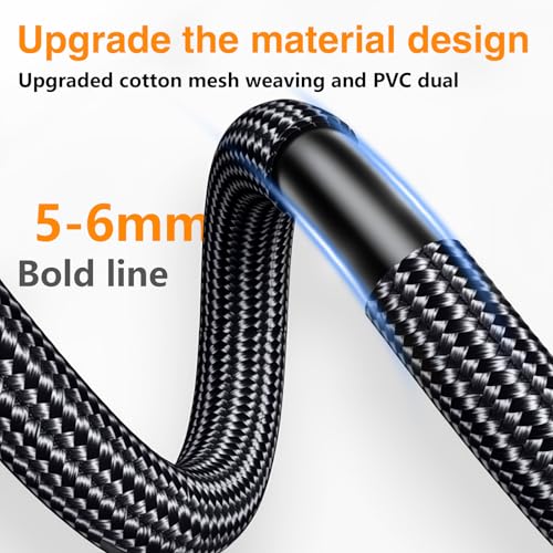 Danfetsoy 240W Right Angle USB C to USB C Cable [6.6ft / 2Pack Type C ], Nylon Braided Type C Male to Male Fast Charging Cable for iPhone 16/15, Galaxy S25/S24 Ultra, MacBook, Laptop, Black