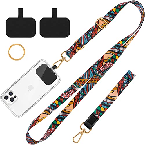 Phone Lanyards, Wrist Lanyards, Adjustable Neck Strap Colorful - color: Green red