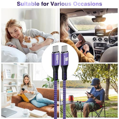 USB C to USB C Cable 60W Fast Charging C Cord 5Pack 6FT
