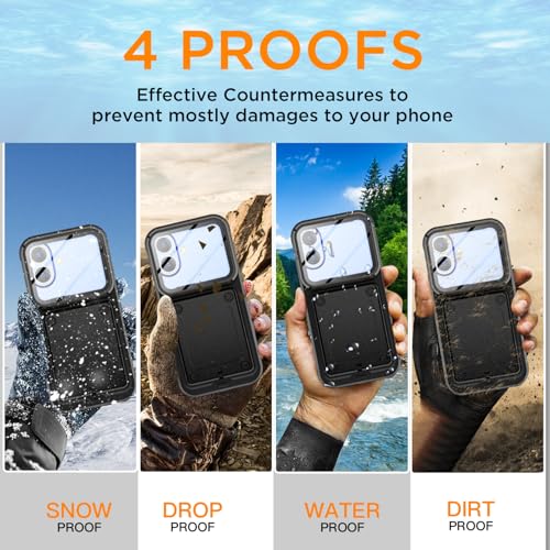 AICase Waterproof Phone Case,Universal Self-Check Function Underwater Pouch Dry Bag Beach Floating Shower Snorkeling for iPhone 16/16pro/15/15pro/14/14pro/13/13pro/12/12pro,11pro/xs/x for 6.3" Black - size: iphone 6.3"