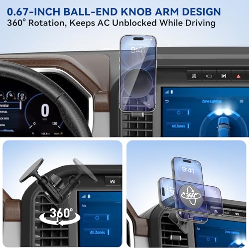 Surfcabin CNC Magnetic Vent Phone Holder for 2021-2026 Ford F150