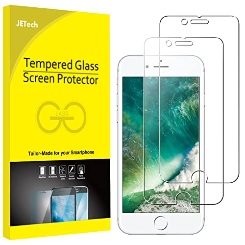 JETech Screen Protector for iPhone 8/7, 2-Pack | HD Clear, Tempered Glass Film, Anti-Scratch Glass - size: iPhone 7/8