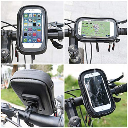 ROTTO Bike Phone Mount Bicycle Cell Phone Holder Handlebar Bag Anti-shake Waterproof with 360° Rotation Three Sizes