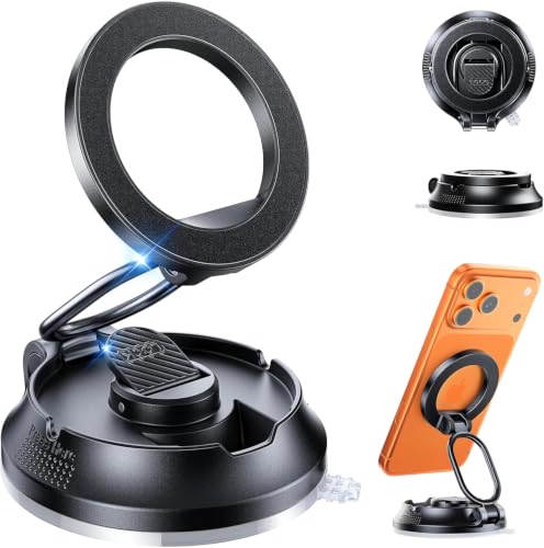SUPERONE Car Phone Holder for Magsafe, 360° Adjustable Magnetic Car Mount - color: Black