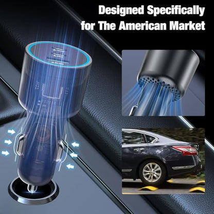 140W USB C Car Charger Super Fast Charging for iPhone Duo/18 Pro Max/Laptop