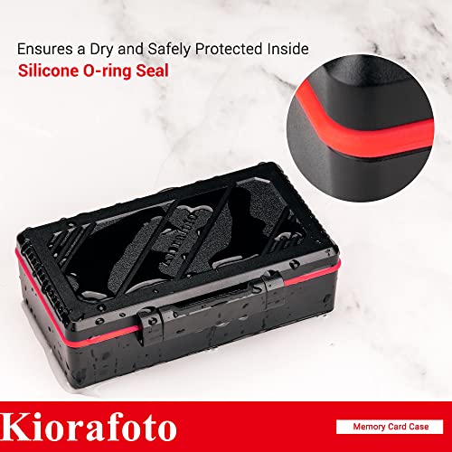 Kiorafoto 58 Slots MicroSD Card Case w Extra Storage Space Under the Bottom - color: for 58 Micro SD