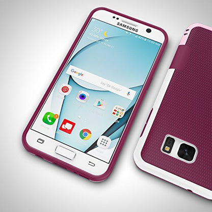 Jeylly Galaxy S7 Case, [3 Color] Slim Hybrid Impact Rugged Soft TPU & Hard PC Bumper Shockproof Protective Anti-Slip Case Cover Shell for Samsung Galaxy S7 S VII G930 GS7 - Wine | [3 Color] Slim Hybrid Impact Rugged Soft TPU&Hard PC Bumper Shockproof Prot