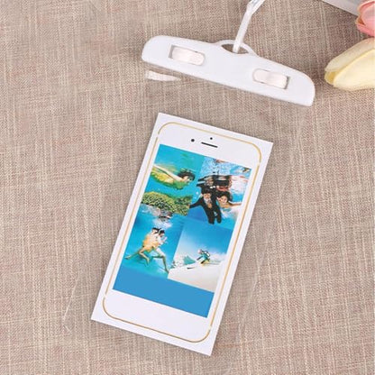 Phone Waterproof Pouch Touchscreen Compatible Cycling Smartphone Bag for Beach Cruise Vacation Swimming Kayaking Diving Travel White - color: White