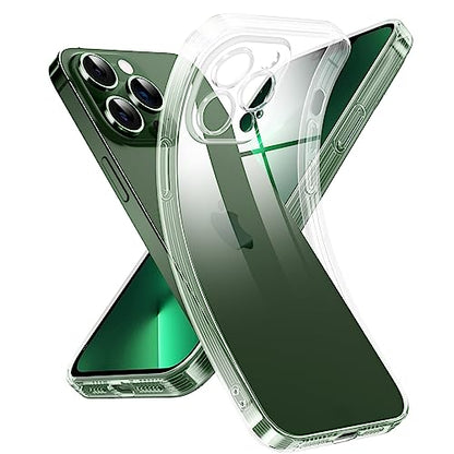 Supdeal Crystal Clear Case for iPhone 13 Pro Max, [Not Yellowing] [Camera Protection] [Military Grade Drop Tested] Transparent Shockproof Protective Soft Silicone Slim Cover, 6.7 inch, Transparent - color: Transparent, size: iPhone 13 Pro Max