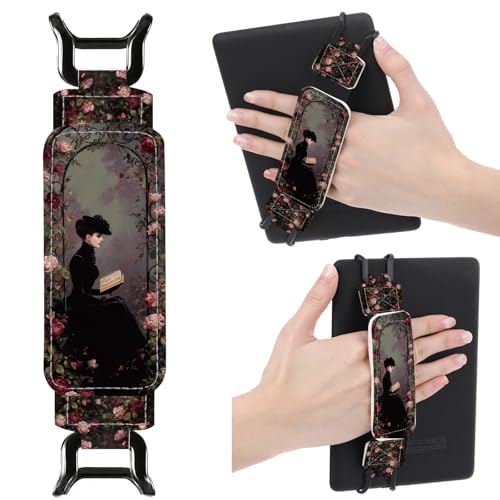 Hand Strap for Kindle, Dark Romance Gothic Rose - color: B-Dark Romance