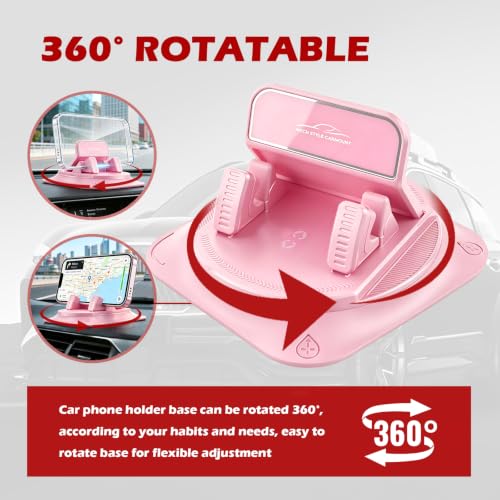 360° Rotatable Car Phone Holder,Non-Slip Car Dashboard Phone Holder for Best Navigation and Viewing,Universal Phones Holders for Cars Dashboard Vertical and Horizontal Place