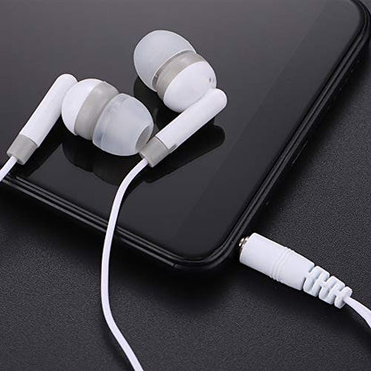 CN-Outlet Bulk Earbuds Headphones 50 Pack, Wholesale Disposable Earphones for Schools Classroom Students Kids Children (White) - color: White