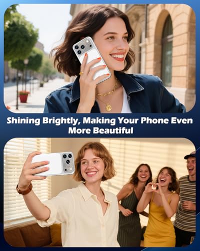 imluckies Compatible with iPhone 17 Pro Max Camera Lens Protector Bling, Ultra HD Tempered Glass Shiny Diamond Camera Plate Sparkle Screen Protection, 9H Anti-Scratch & Easy Install, Glitter Gray - size: 17promax 6.9" Glitter Gray