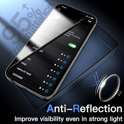 JETech 3D 9H+ Anti-Reflective Screen Protector for iPhone 17 Pro Max - size: iPhone 17 Pro Max