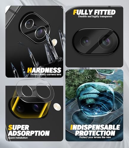 Orzero (3 Pack Camera Lens Protector Compatible for Google Pixel 9a, Protector de Cámera Tempered Glass 9H High Definition Anti-Scratch Bubble-Free Case Friendly