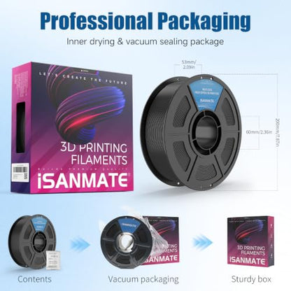 iSANMATE TPU Filament 1.75mm, Clear Blue TPU 95A HF High Speed, 1kg | Flexible Tough Wear-Resistant Elastic; HF TPU 50-100mm/s; Compatible with Bambu Lab and Most FDM 3D Printer; for TPU Beginner - color: Clear Blue, size: TPU-HS-95A