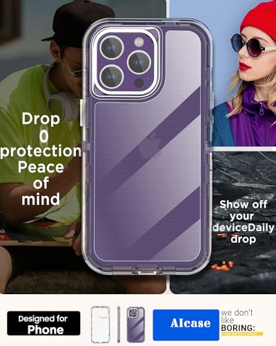 AICase Clear Case Compatible with iphone 15 Pro,Heavy Duty Durable 3-Layer [Not Yellowing][Military Grade Drop Protection]Shockproof/DropProof Protective Cover Compatible with iphone 15 Pro 6.1" 2023 - color: Clear, size: iphone 15 Pro