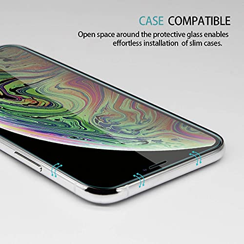 ImpactStrong Shatterproof Tempered Glass Screen Protector for iPhone 11 / iPhone XR [Easy Installation Frame] [Bubble Free] [9H Hardness] [Full Coverage] Case Friendly, 6.1 Inch - (3-Pack) - size: iPhone 11/XR