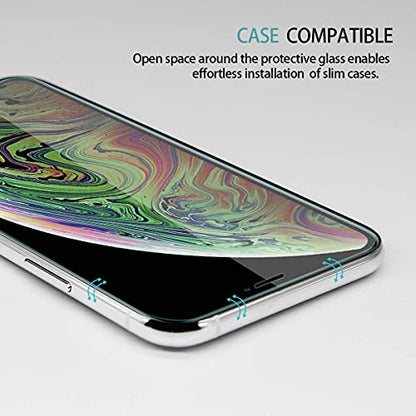 ImpactStrong Shatterproof Tempered Glass Screen Protector for iPhone 11 / iPhone XR [Easy Installation Frame] [Bubble Free] [9H Hardness] [Full Coverage] Case Friendly, 6.1 Inch - (6-Pack) - size: iPhone 11/XR (Pack of 2)