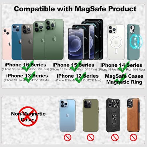 iLodn Magnetic Wallet Compatible with MagSafe for iPhone 17 16 15 14 13 12 Pro Max Air Plus Model, Mag 3 Safe Card Holder Stick on Accessories for Cell Phone & Case, Aureate - color: Aureate
