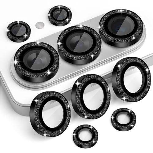 Camera Lens Protector for Samsung Galaxy S26 Ultra, Glitter Black - color: Glitter Black