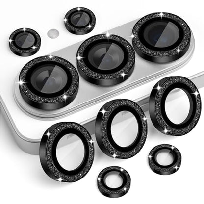 Camera Lens Protector for Samsung Galaxy S26 Ultra, Glitter Black - color: Glitter Black