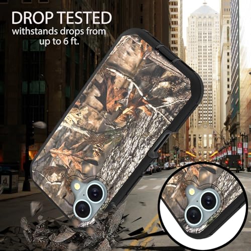CoverON Rugged Designed for Apple iPhone 16 Case, Heavy Duty Constuction Military Grade A Etched Grip Hybrid Rigid Armor Skin Cover Fit iPhone 16 Phone Case - Camo - color: Camouflage