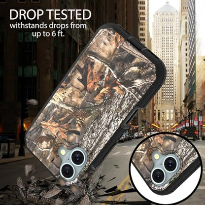 CoverON Rugged Designed for Apple iPhone 16 Case, Heavy Duty Constuction Military Grade A Etched Grip Hybrid Rigid Armor Skin Cover Fit iPhone 16 Phone Case - Camo - color: Camouflage